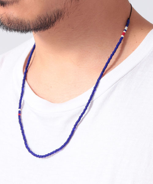 BEAMS(ビームス)の「ROSETTA PRAYER / ビーズ ネックレス(ネックレス・メンズ・ブラック/ネイビー/その他1・ONE SIZE)」の1枚目の写真