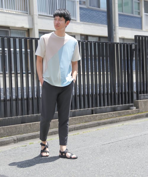 LAKOLE(ラコレ)の「ポンチ切替Tシャツ / LAKOLE(Tシャツ/カットソー・メンズ・ホワイト/ブラック/ネイビー/ベージュ・MEDIUM/LARGE)」の19枚目の写真