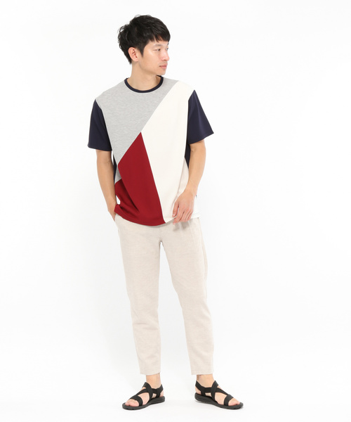 LAKOLE(ラコレ)の「ポンチ切替Tシャツ / LAKOLE(Tシャツ/カットソー・メンズ・ホワイト/ブラック/ネイビー/ベージュ・MEDIUM/LARGE)」の16枚目の写真