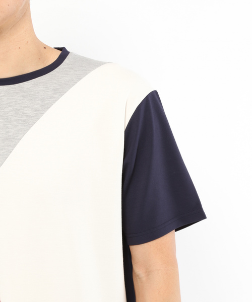 LAKOLE(ラコレ)の「ポンチ切替Tシャツ / LAKOLE(Tシャツ/カットソー・メンズ・ホワイト/ブラック/ネイビー/ベージュ・MEDIUM/LARGE)」の18枚目の写真