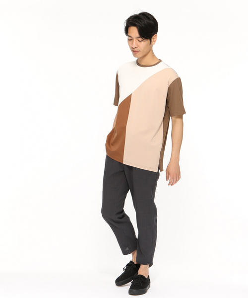 LAKOLE(ラコレ)の「ポンチ切替Tシャツ / LAKOLE(Tシャツ/カットソー・メンズ・ホワイト/ブラック/ネイビー/ベージュ・MEDIUM/LARGE)」の20枚目の写真