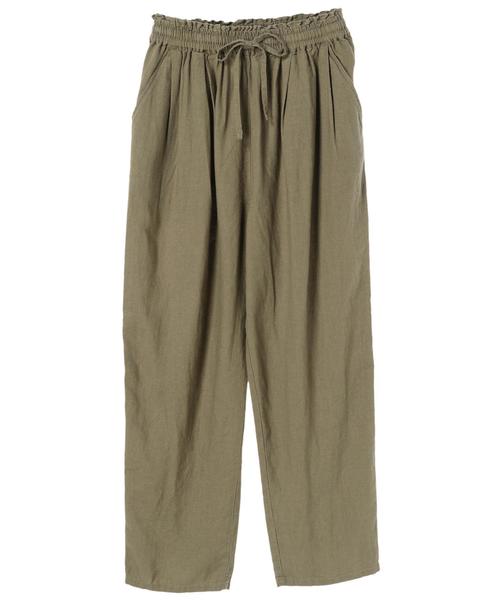CRAFT STANDARD BOUTIQUE(クラフトスタンダードブティック)の「麻混 イージーワイドパンツ●☆(その他パンツ・レディース・ベージュ/ネイビー/カーキ・M/L)」の12枚目の写真