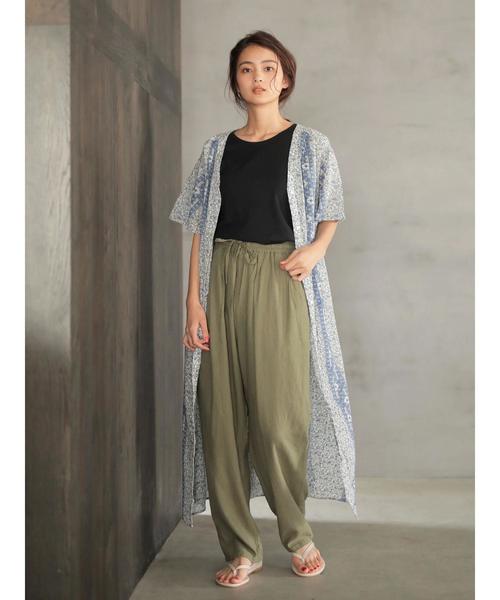 CRAFT STANDARD BOUTIQUE(クラフトスタンダードブティック)の「麻混 イージーワイドパンツ●☆(その他パンツ・レディース・ベージュ/ネイビー/カーキ・M/L)」の15枚目の写真