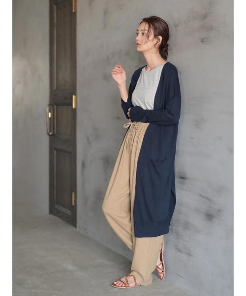 CRAFT STANDARD BOUTIQUE(クラフトスタンダードブティック)の「麻混 イージーワイドパンツ●☆(その他パンツ・レディース・ベージュ/ネイビー/カーキ・M/L)」の19枚目の写真