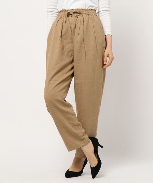 CRAFT STANDARD BOUTIQUE(クラフトスタンダードブティック)の「麻混 イージーワイドパンツ●☆(その他パンツ・レディース・ベージュ/ネイビー/カーキ・M/L)」の22枚目の写真