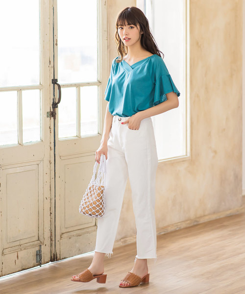 KOBE LETTUCE（コウベレタス）の「太チャンキーヒールメッシュ編みサンダル（サンダル・レディース・ホワイト/ベージュ系その他/キャメル・L/LL/M/S）」の13枚目の写真