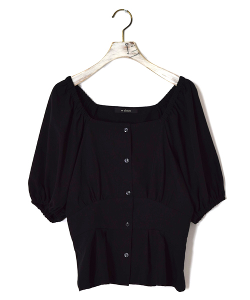 w closet（ダブルクローゼット）の「スカーフ付きスクエアネック前ボタン開きブラウス（シャツ/ブラウス・レディース・オフホワイト/ブラウン/ブラウン系その他/ブラック・FREE）」の20枚目の写真