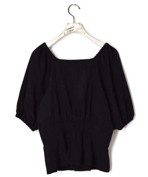 w closet（ダブルクローゼット）の「スカーフ付きスクエアネック前ボタン開きブラウス（シャツ/ブラウス・レディース・オフホワイト/ブラウン/ブラウン系その他/ブラック・FREE）」の21枚目の写真