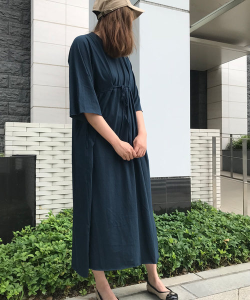 Born（ボーン）の「Born Dolman-sleeve Maxi One-piece/ボーン ドルマン  スリーブ マキシ ワンピース（ワンピース・レディース・チャコールグレー/ブラウン/ネイビー・FREE）」の7枚目の写真