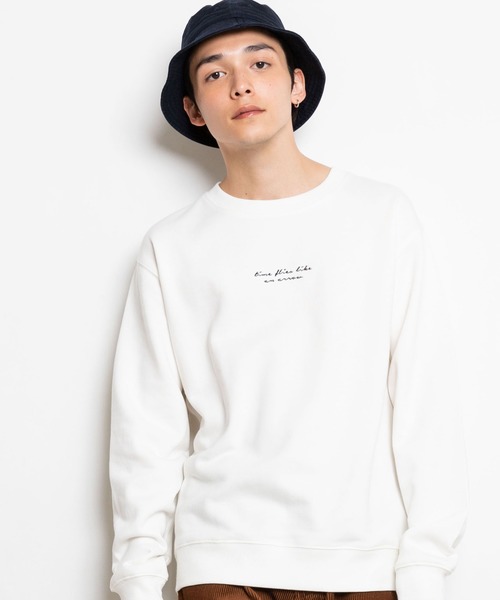 WEGO(ウィゴー)の「WEGO/シンプル刺繍プルオーバー(スウェット・メンズ・ベージュ/ホワイト/ベージュ系その他/ホワイト系その他/ライム・SMALL/MEDIUM/LARGE)」の3枚目の写真