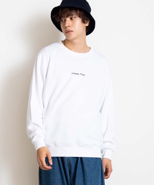 WEGO(ウィゴー)の「WEGO/シンプル刺繍プルオーバー(スウェット・メンズ・ベージュ/ホワイト/ベージュ系その他/ホワイト系その他/ライム・SMALL/MEDIUM/LARGE)」の2枚目の写真