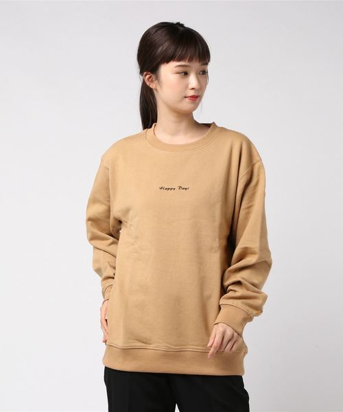 WEGO(ウィゴー)の「WEGO/シンプル刺繍プルオーバー(スウェット・メンズ・ベージュ/ホワイト/ベージュ系その他/ホワイト系その他/ライム・SMALL/MEDIUM/LARGE)」の9枚目の写真