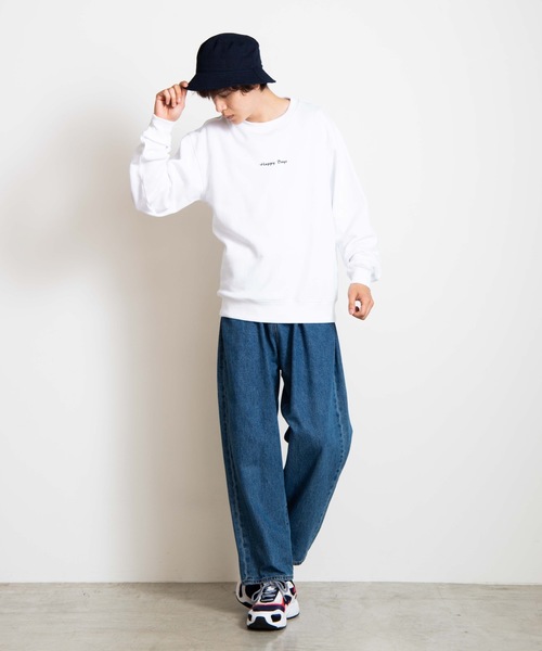 WEGO(ウィゴー)の「WEGO/シンプル刺繍プルオーバー(スウェット・メンズ・ベージュ/ホワイト/ベージュ系その他/ホワイト系その他/ライム・SMALL/MEDIUM/LARGE)」の10枚目の写真