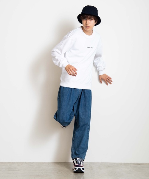 WEGO(ウィゴー)の「WEGO/シンプル刺繍プルオーバー(スウェット・メンズ・ベージュ/ホワイト/ベージュ系その他/ホワイト系その他/ライム・SMALL/MEDIUM/LARGE)」の12枚目の写真