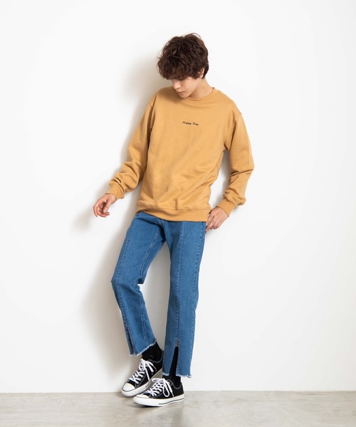 WEGO(ウィゴー)の「WEGO/シンプル刺繍プルオーバー(スウェット・メンズ・ベージュ/ホワイト/ベージュ系その他/ホワイト系その他/ライム・SMALL/MEDIUM/LARGE)」の13枚目の写真