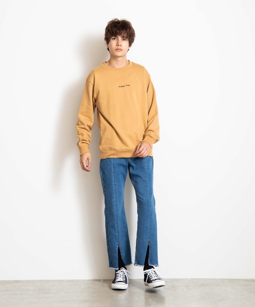 WEGO(ウィゴー)の「WEGO/シンプル刺繍プルオーバー(スウェット・メンズ・ベージュ/ホワイト/ベージュ系その他/ホワイト系その他/ライム・SMALL/MEDIUM/LARGE)」の14枚目の写真