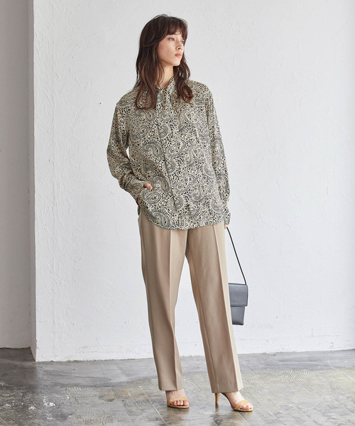 ADAM ET ROPE'（アダムエロペ）の「ボウタイ付ブラウス（シャツ/ブラウス・レディース・ブラック/ベージュ/ライトグリーン・FREE）」の5枚目の写真