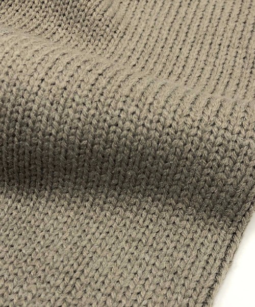 ADMIX/ATELIER SAB MEN(アドミックスアトリエサブメン)の「【No sweat. × ADMIX/ATELIER SAB MEN】オーバーサイズ モックネックセーター メランジ編み/エルボーパッチ(ニット/セーター・メンズ・アイボリー/グレイッシュベージュ/ライトグレー/アッシュブラウン/ブラック/ダークベージュ・48/50)」の7枚目の写真