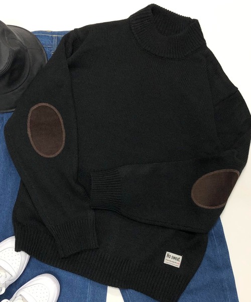 ADMIX/ATELIER SAB MEN(アドミックスアトリエサブメン)の「【No sweat. × ADMIX/ATELIER SAB MEN】オーバーサイズ モックネックセーター メランジ編み/エルボーパッチ(ニット/セーター・メンズ・アイボリー/グレイッシュベージュ/ライトグレー/アッシュブラウン/ブラック/ダークベージュ・48/50)」の17枚目の写真