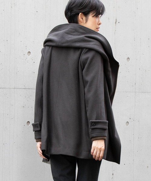 miniyu(ミニュウ)の「LaSRIC/配色ライナー付きアシメZIPコート(その他アウター)」 - WEAR