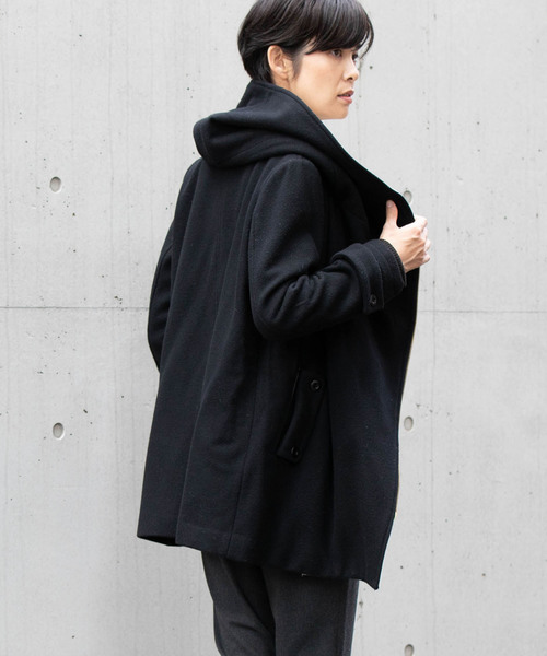 miniyu(ミニュウ)の「LaSRIC/配色ライナー付きアシメZIPコート(その他アウター)」 - WEAR