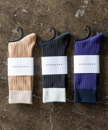 HARUSAKU CC(ハルサクシーシー)のHARUSAKU CC:Mens RIB bicolor socks 3P set(ソックス/靴下)