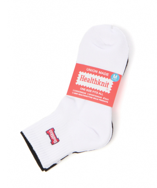 Healthknit（ヘルスニット）の「【Healthknit (ヘルスニット)】刺繍2Pソックス（ソックス/靴下・メンズ・ホワイト・FREE）」の8枚目の写真