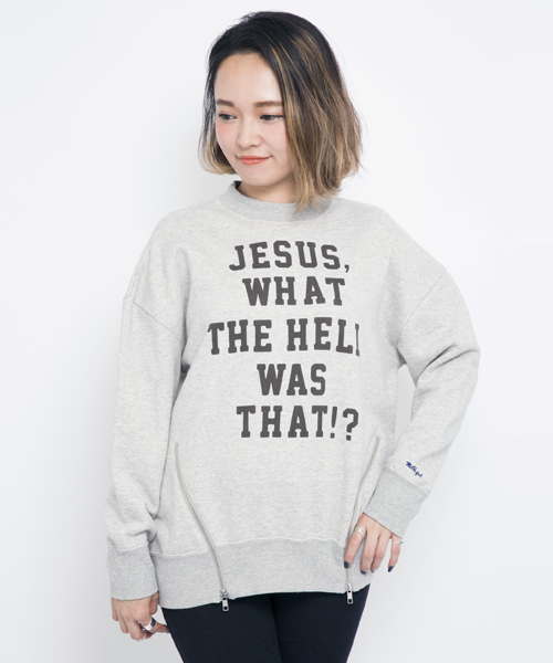 MILKFED.（ミルクフェド）の「SWEAT BIG TOP　（スウェットトップ/クルーネック/バックプリント有/ロゴ）（スウェット・レディース・ブラック/アッシュグレー/ブルー・SMALL/MEDIUM）」の3枚目の写真