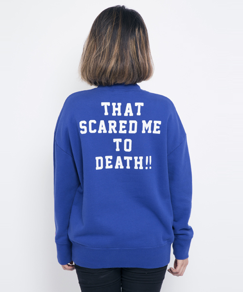 MILKFED.（ミルクフェド）の「SWEAT BIG TOP　（スウェットトップ/クルーネック/バックプリント有/ロゴ）（スウェット・レディース・ブラック/アッシュグレー/ブルー・SMALL/MEDIUM）」の5枚目の写真