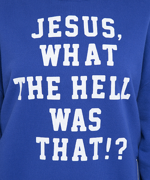 MILKFED.（ミルクフェド）の「SWEAT BIG TOP　（スウェットトップ/クルーネック/バックプリント有/ロゴ）（スウェット・レディース・ブラック/アッシュグレー/ブルー・SMALL/MEDIUM）」の6枚目の写真