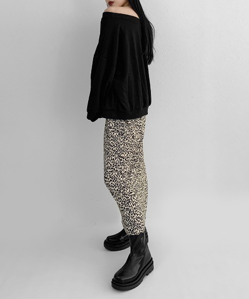 LVEU.(ラブユ.)の「Micro pleats leopard skirt / マイクロプリーツレオパードスカート(スカート・レディース・ブラック/アイボリー・FREE)」の7枚目の写真