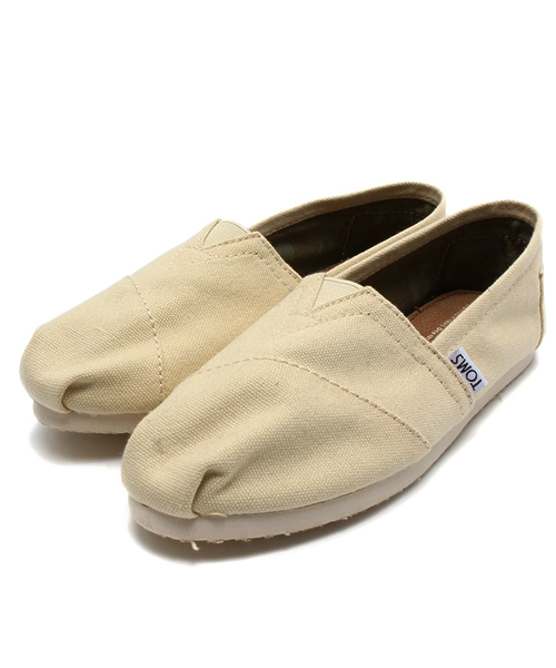 TOMS（トムス）の「トムス ウィメンズ クラシックキャンバス スリッポン TOMS W CLSC Canvas（スニーカー・レディース・ネイビー/ブラック/アッシュ/レッド/オフホワイト/ベージュ/オレンジ/オリーブ/ブラウン/ライトブルー/パープル・23cm/24cm/23.5cm/24.5cm/22cm/22.5cm）」の6枚目の写真