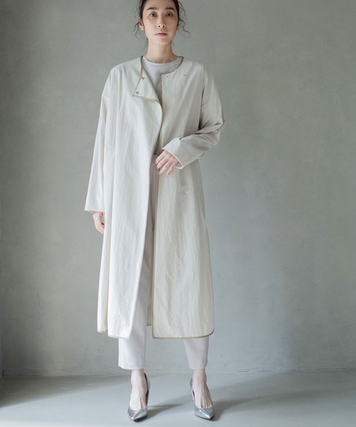 MARECHAL TERRE（マルシャルテル）の「パイピングコート（トレンチコート・レディース・ベージュ/ネイビー/ホワイト系その他・SMALL/MEDIUM）」の22枚目の写真