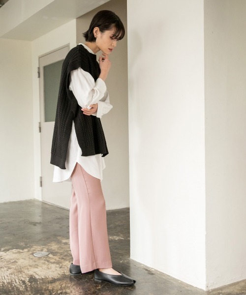 LOWRYS FARM（ローリーズファーム）の「ケーブルベスト　867315（ベスト・レディース・アイボリー/ブラック/グリーン/グレー・FREE）」の17枚目の写真