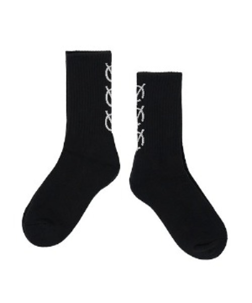 OY(オーワイ)の「テープロゴソックス/靴下(ソックス/靴下・メンズ・ブラック/ホワイト・FREE)」の2枚目の写真