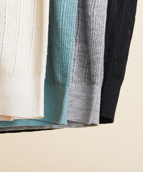 「UNITED ARROWS」 7分袖ニット FREE ネイビー レディース UNITED ARROWS（ユナイテッドアローズ）の「ミニマル 2WAY 6分袖