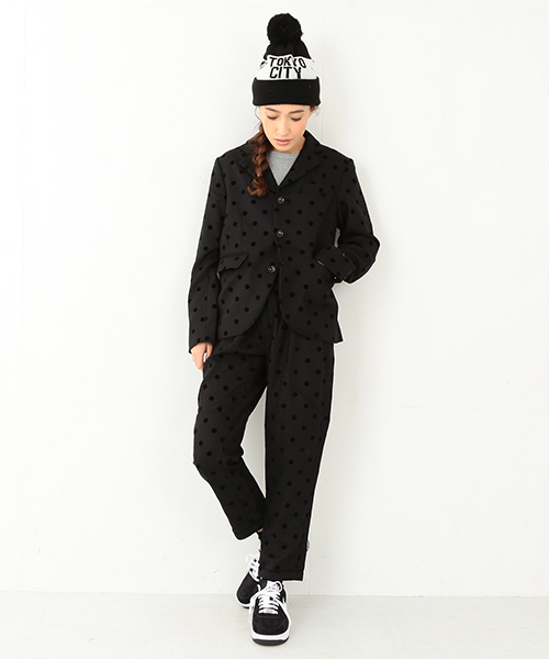 BEAMS BOY（ビームスボーイ）の「BEAMS BOY / フロッキー ドット グルカ スラックス（スラックス・レディース・ブラック/ネイビー・ONE SIZE）」の22枚目の写真