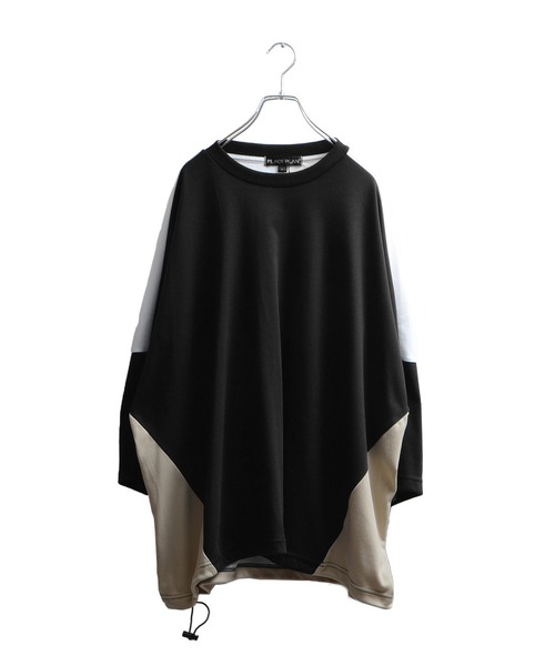 MinoriTY（マイノリティ）の「メンズ半端袖切替ドルマンスリーブビッグシルエットTシャツ（Tシャツ/カットソー・メンズ・ホワイト/ベージュ/ブラック・FREE）」の20枚目の写真