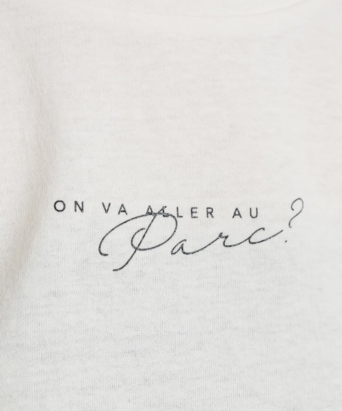 natural couture(ナチュラルクチュール)の「ちびロゴノースリT(Tシャツ/カットソー・レディース・オフホワイト/ミント/モカ/スミクロ・FREE)」の5枚目の写真