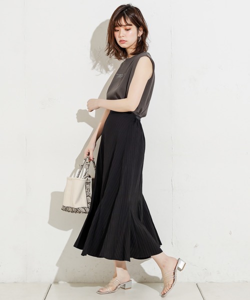 natural couture(ナチュラルクチュール)の「ちびロゴノースリT(Tシャツ/カットソー・レディース・オフホワイト/ミント/モカ/スミクロ・FREE)」の19枚目の写真