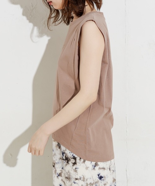 natural couture(ナチュラルクチュール)の「ちびロゴノースリT(Tシャツ/カットソー・レディース・オフホワイト/ミント/モカ/スミクロ・FREE)」の18枚目の写真