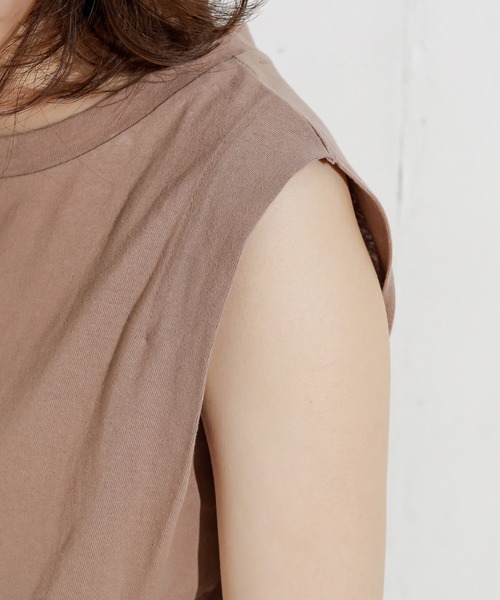 natural couture(ナチュラルクチュール)の「ちびロゴノースリT(Tシャツ/カットソー・レディース・オフホワイト/ミント/モカ/スミクロ・FREE)」の21枚目の写真