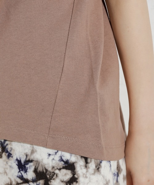 natural couture(ナチュラルクチュール)の「ちびロゴノースリT(Tシャツ/カットソー・レディース・オフホワイト/ミント/モカ/スミクロ・FREE)」の15枚目の写真