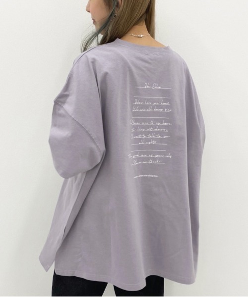 apres jour mignon(アプレジュールミニョン)の「アソートスリットBIGTシャツ4【ZOZOTOWN限定アイテム】(Tシャツ/カットソー・レディース・ホワイト/ホワイト系その他/その他/ライトホワイト/パープル/チャコールグレー/カーキ/パープル系その他/ホワイト系その他2/オレンジ系その他/グリーン系その他/オフホワイト/ダークブルー/ブラック・フリー)」の11枚目の写真