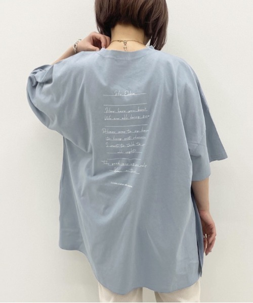 apres jour mignon(アプレジュールミニョン)の「アソートスリットBIGTシャツ4【ZOZOTOWN限定アイテム】(Tシャツ/カットソー・レディース・ホワイト/ホワイト系その他/その他/ライトホワイト/パープル/チャコールグレー/カーキ/パープル系その他/ホワイト系その他2/オレンジ系その他/グリーン系その他/オフホワイト/ダークブルー/ブラック・フリー)」の10枚目の写真