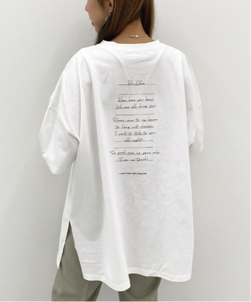 apres jour mignon(アプレジュールミニョン)の「アソートスリットBIGTシャツ4【ZOZOTOWN限定アイテム】(Tシャツ/カットソー・レディース・ホワイト/ホワイト系その他/その他/ライトホワイト/パープル/チャコールグレー/カーキ/パープル系その他/ホワイト系その他2/オレンジ系その他/グリーン系その他/オフホワイト/ダークブルー/ブラック・フリー)」の2枚目の写真