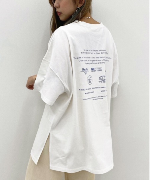 apres jour mignon(アプレジュールミニョン)の「アソートスリットBIGTシャツ4【ZOZOTOWN限定アイテム】(Tシャツ/カットソー・レディース・ホワイト/ホワイト系その他/その他/ライトホワイト/パープル/チャコールグレー/カーキ/パープル系その他/ホワイト系その他2/オレンジ系その他/グリーン系その他/オフホワイト/ダークブルー/ブラック・フリー)」の3枚目の写真