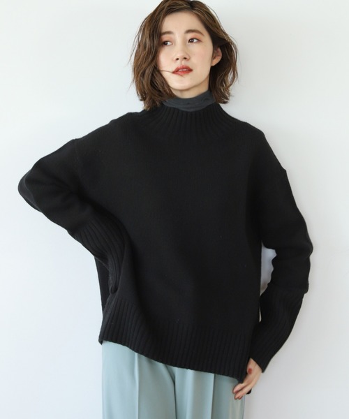 A part by(アパートバイ)の「5GWオフタートル 910535(ニット/セーター・レディース・ライトグレー/ベージュ/オフホワイト/ダークネイビー/グリーン系その他4/ホワイト系その他3/ブラック/グレー系その他2/グリーン系その他5・FREE)」の4枚目の写真