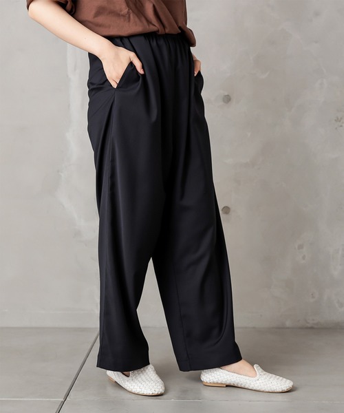 PUAL CE CIN(ピュアルセシン)の「ゆるっとボトムワイド(その他パンツ・レディース・グリーン/ベージュ/ネイビー/カーキ・FREE)」の4枚目の写真