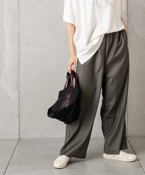 PUAL CE CIN(ピュアルセシン)の「ゆるっとボトムワイド(その他パンツ・レディース・グリーン/ベージュ/ネイビー/カーキ・FREE)」の3枚目の写真